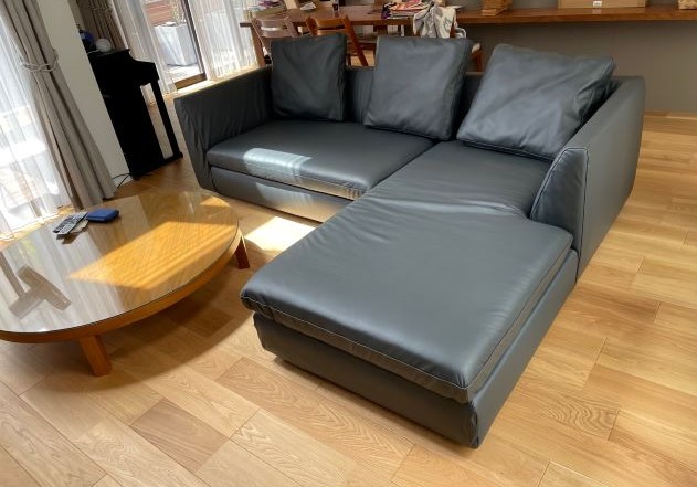 arflex SONA  Couch set 張替増した。布地から本皮革へ